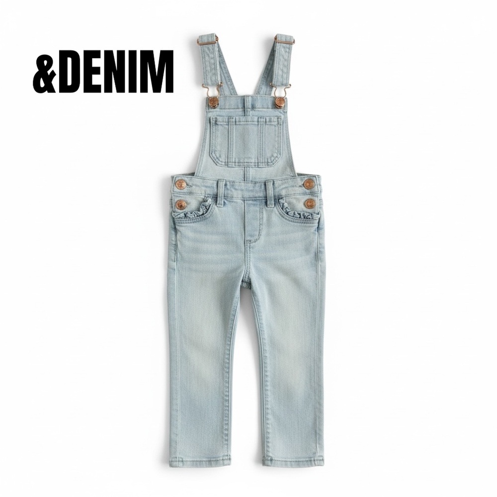 011 &Denim Kids Light Blue Denim Overalls